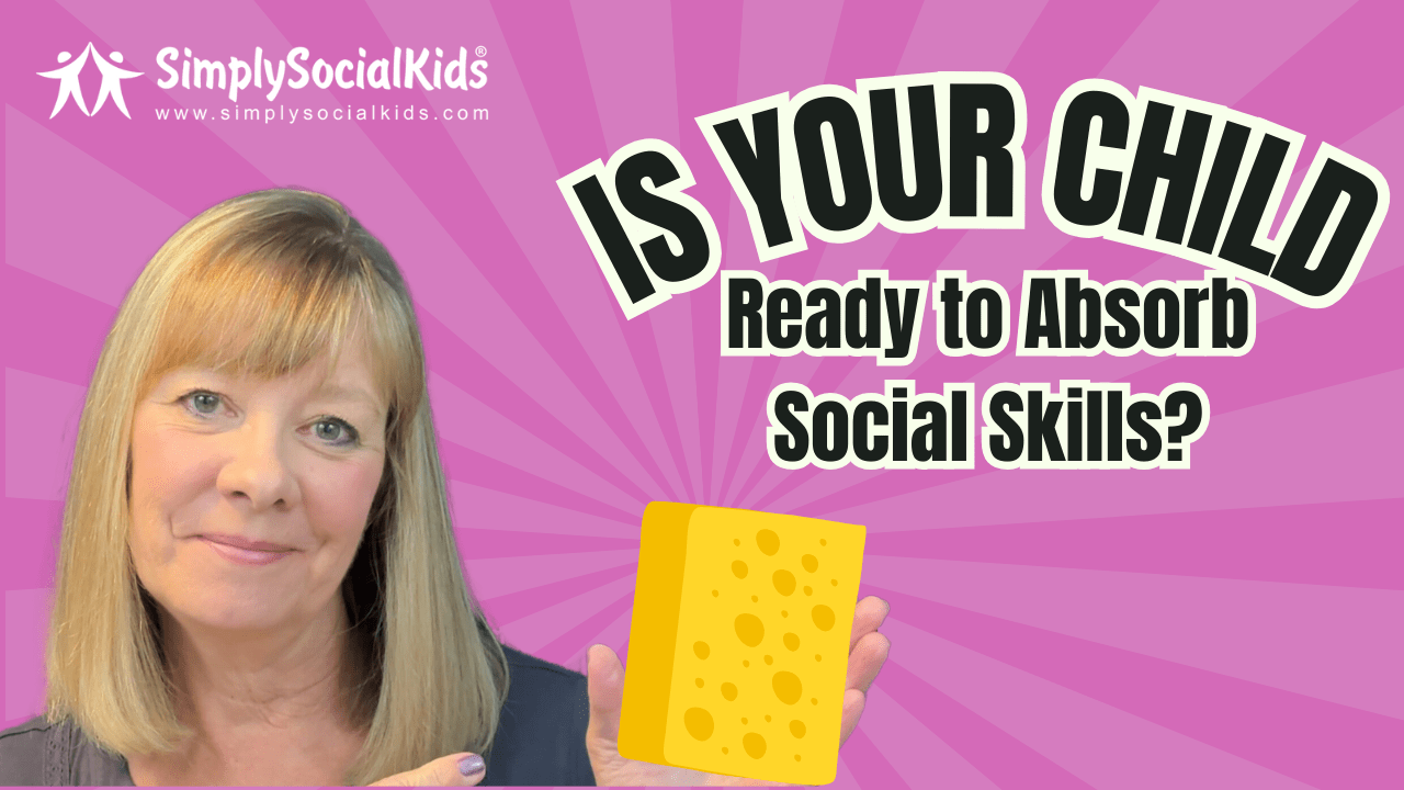 Is your child ready to absorb social skills with woman holding a sponge