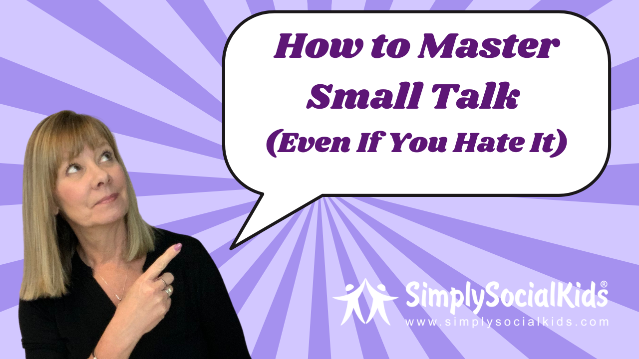 Nadine pointing to words How to Master Small Talk (even if you hate it)